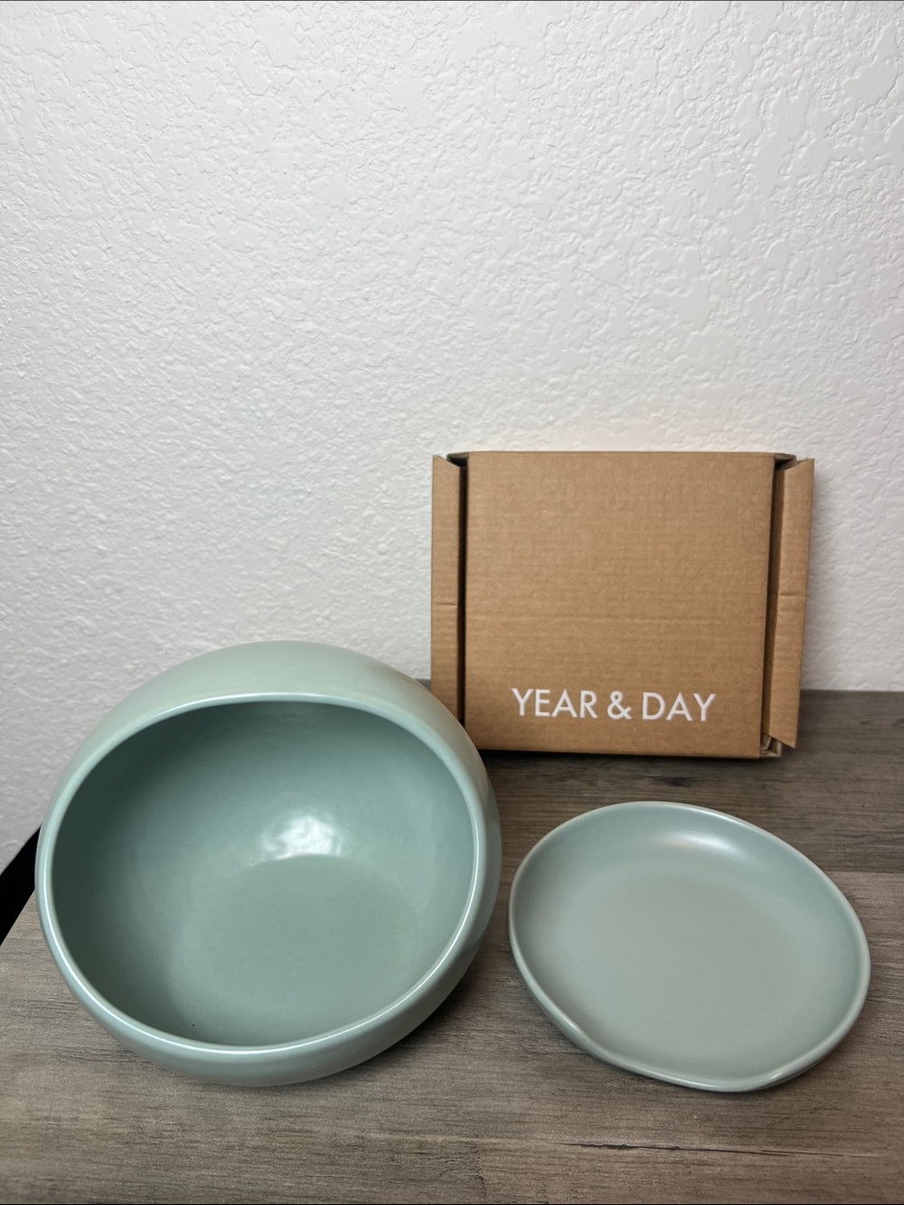 Year & Day Palm Salt Cellar & Spoon Rest Set